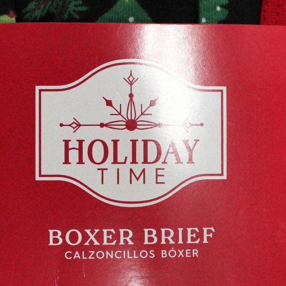 1 Pair Men's Holiday Time Large 36-38 Multi Color Boxer Briefs - Picture 3 of 7
